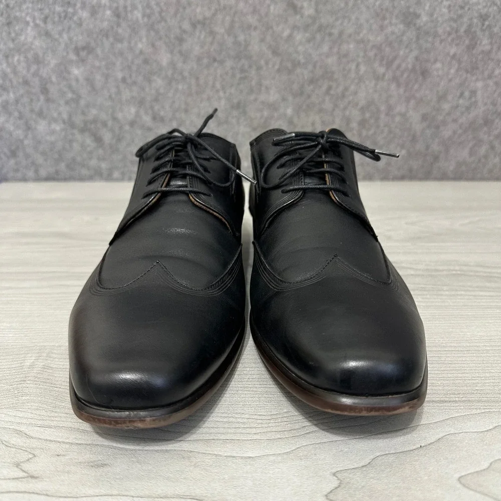 Florsheim Postino Wingtip Oxford Mens 12‎ Black Leather Dress Shoes 11788-001